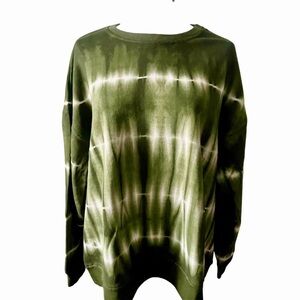 Green Tie-Dye Sweatshirt, S/M/L New